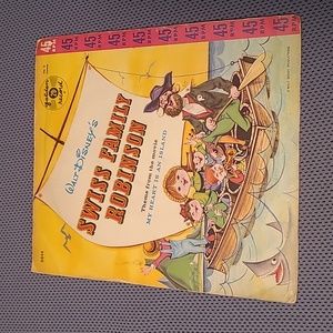 1960 Walt Disney's Swiss Family Robinson 45 RPM Vinyl Record